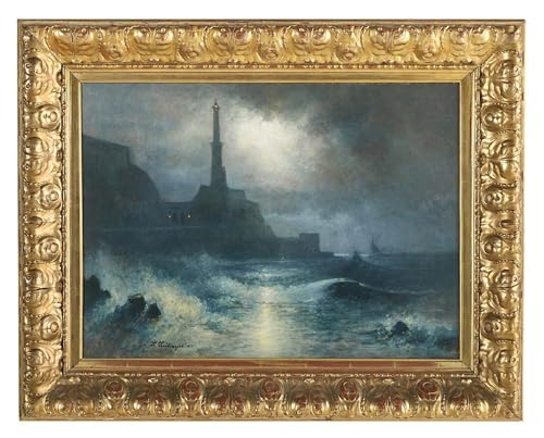 Cuadro artistico de faro Karl Heilmayer para decorar salones elegantes de 60x90cm