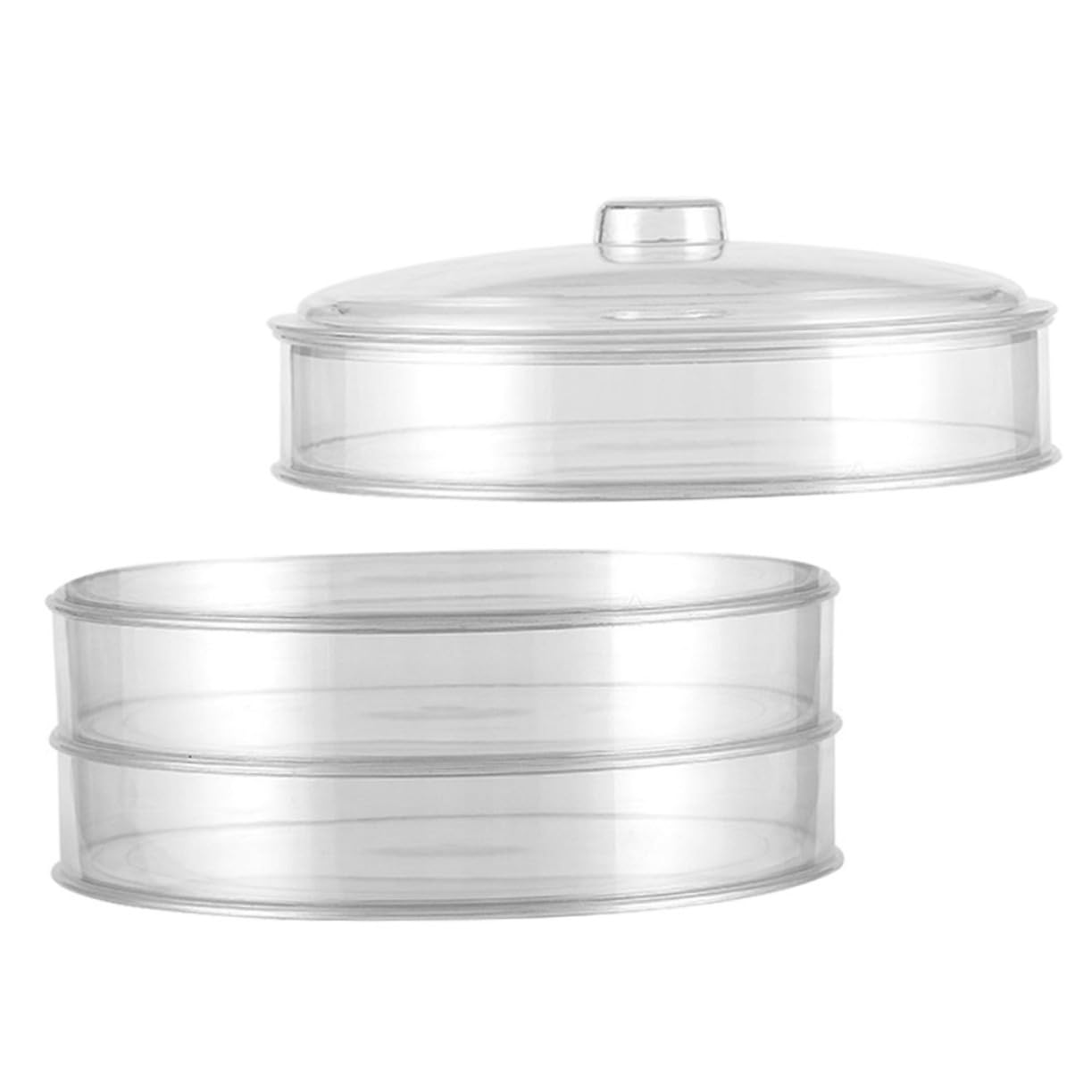 GLEAVI 1Pc Tea Storage Box Multi Functional Household Food Storage Container Transparent Tea Cake Stand for Coarse Grains Candy and Jewelry Organization