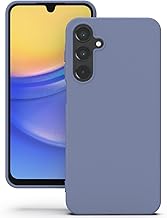 YATWIN Silicone Case for Samsung Galaxy A15 4G/5G, Soft-Touch, Shockproof, DustProof, Antiskid Full Body Armour Phone Cover for Samsung Galaxy A15 4G/5G - Lavender Grey