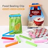 ANMOYIXIA Verschlussclips 20 Stück, Tüten Verschluss Clips Für Tüten, frischhalteclips Tütenclips Klammern 9/11cm, Bunte Clips für Verpackung (20 PCS(5 Farben))