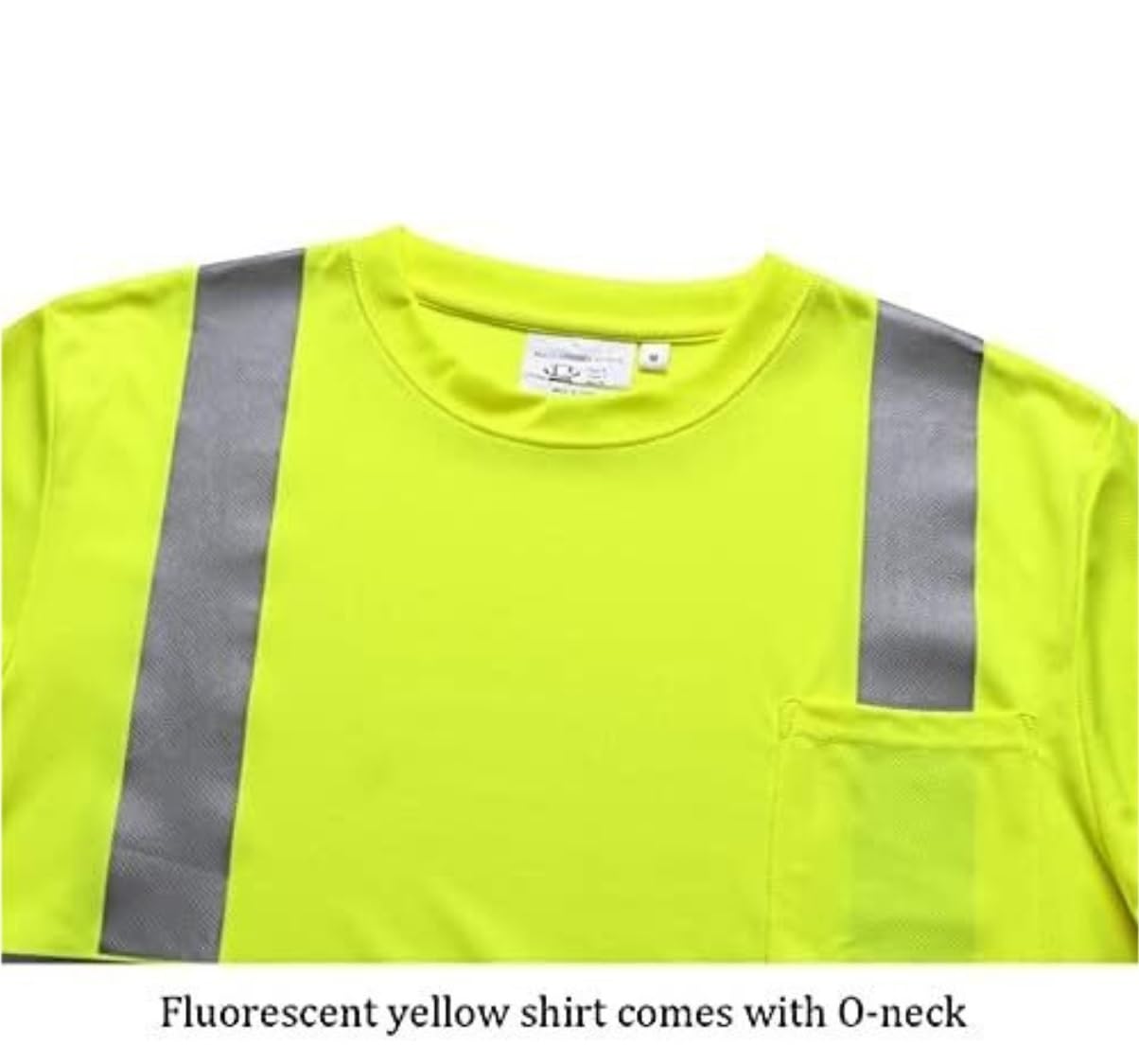 Ropa De Seguridad Chaleco De Seguridad Reflectante Alta Visibilidad Camisas Trabajo Chalecos Rayas Reflectantes para Hombres con Tiras Reflectantes(Large)