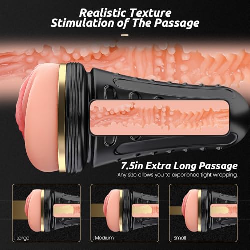 Male Masturbator,Kingdemer Realistic Pocket Pussy Vagina Textured with 7.5in Depth Lifelike Soft and Fleshy Texture,Penis Training Masturbators Sex Machine Toy for Men : Health & Household