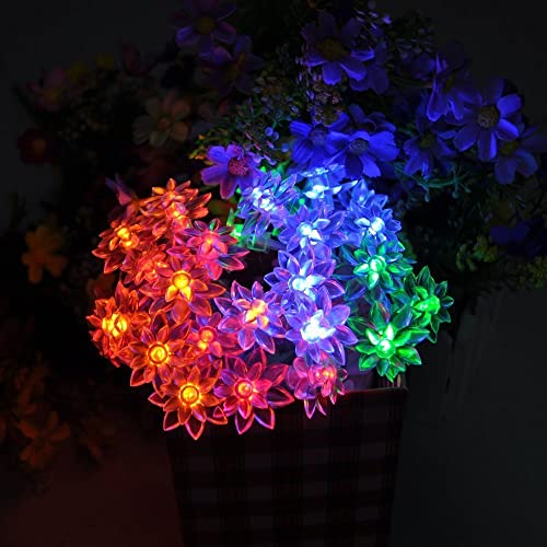 Echosari Led String Lights 13.2Ft 40 Led Lotus Flower Fairy Lights With 8 Modes Timer Indoor String Lights For Bedroom, Party, Wedding, Indoor, Garden Décor (Multi-Color) #TOP6