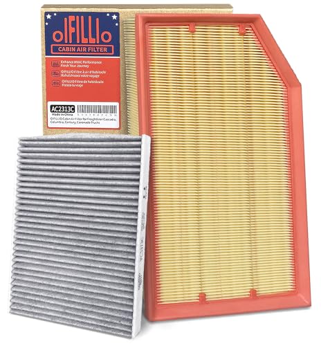 OIFILLIO Engine & Cabin Air Filter for Wrangler 2.0L/3.6L (2018-2025), ...