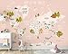 Murwall Kids World Map Wallpaper Nursery Animal Map Wall Murals Boys Bedroom Girls Bedroom Kindergarten Wall Decor Child Wall Art