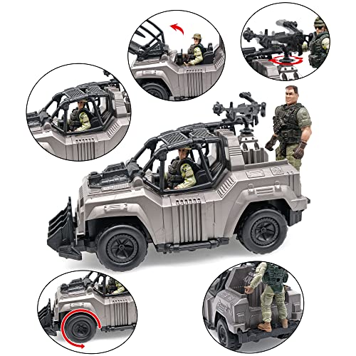 Mistbuy YEARS Us Army Men Action Figures With Military Vehicles Toys Playset thumb #6