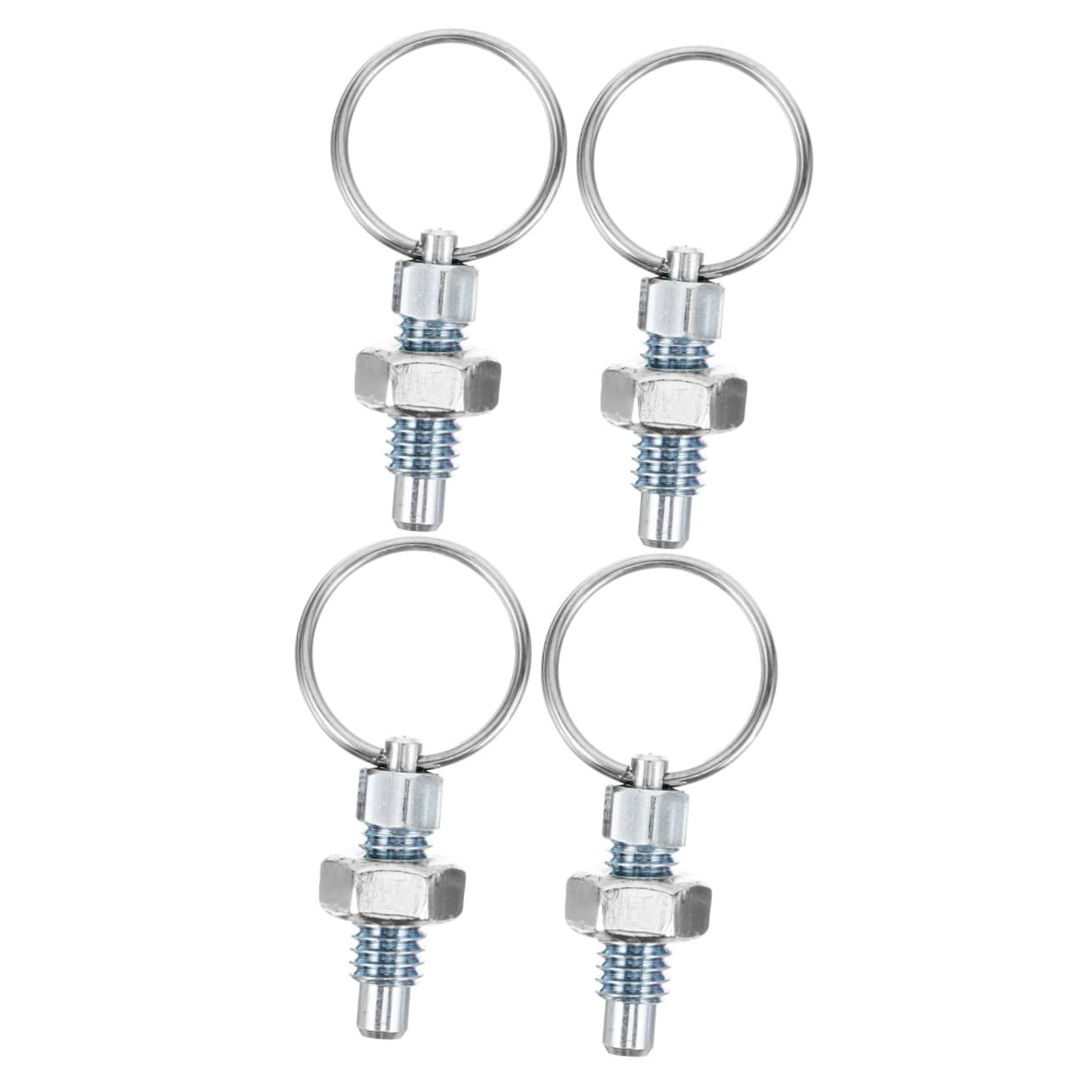 SOLUSTRE 2sets Spring Plunger Latch Steel Plunger Spring Pull Ring for DIY 2pcs*2