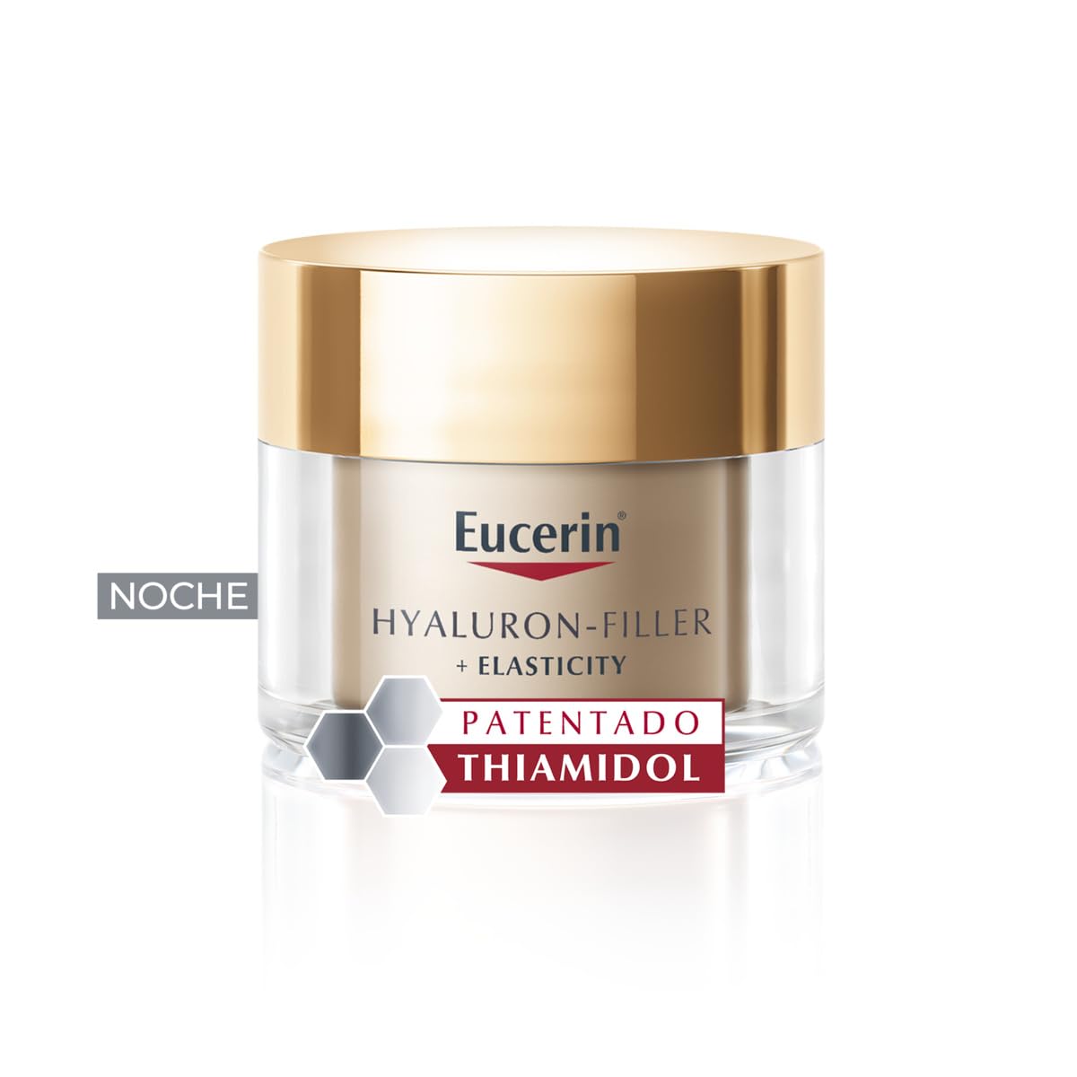 Eucerin Hyaluron-Filler + Elasticity Crema de Noche (50 ml), crema antiarrugas, antiedad y antimanchas, fórmula con Thiamidol, Collagen-Elastin Complex y Ácido Hialurónico, para todo tipo de pieles