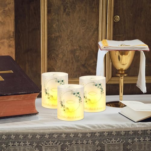 12 Stück Windlicht Tischlicht deko, Konfirmation Deko, Fisch Erstkommunion windlichter, Tischdeko für Taufe Kommunion Hochzeit oder LED-Kerzen Taufe