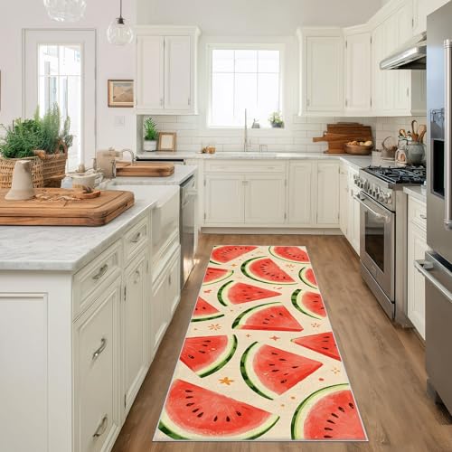 Egljss Fruit Rugs 2x7ft, Summer Fruit Runner Rug for Hallway,