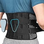 Back Braces for Lower Back Pain Relief with 6 Stays, Breathable Back Support Belt with Lumbar Pad for Men/Women for work, Anti-skid lumbar support belt with 16-hole Mesh for sciatica