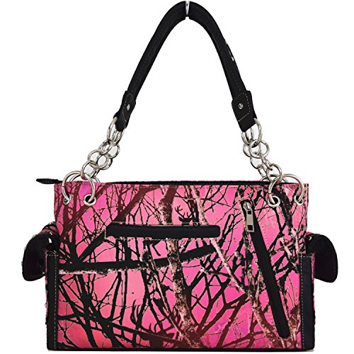 Camouflage Rhinestone Cross Laser Cut Shine Glow Wings Western Style Purse Country Handbag Women Shoulder Bag Wallet Set4