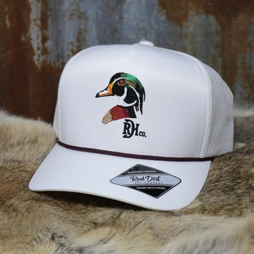 Image of Red Dirt Hat Company Wildlife Adjustable Snapback Hat (US, Alpha, One Size, Woody - White)