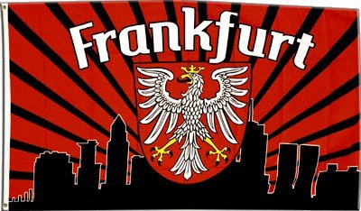 Flaggenfritze Fahne/Flagge Frankfurt Silhouette + gratis Sticker