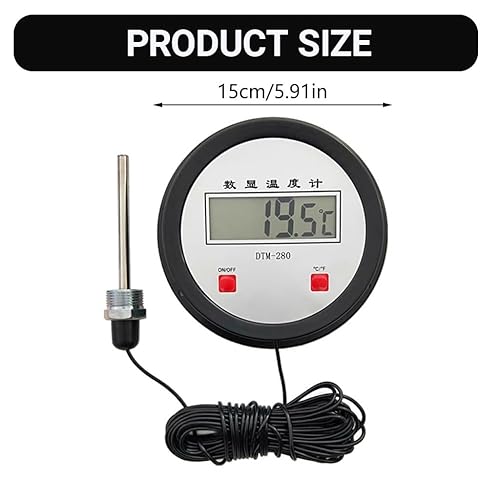 Miniatura 7 de Termómetros digitales industriales precisos con sonda larga para una medición precisa de la temperatura en áreas de difícil acceso