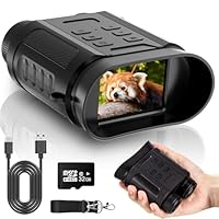 Nachtsichtgerät, 4K 48MP HD Infrarot-Fernglas Nachtsicht, 8X Digitalzoom Nachtsicht 300M, 2500mAh Wiederaufladbares, Autarke Taschenlampenfunktion für Jagd Vogelbeobachtung Camping mit 32GB TF-Karte