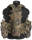Zweiteiliger Rucksack hinten Mil-Tec Herren Tactical12 TA Einsatzweste, Flecktarn, One Size