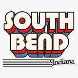 South Bend Indiana Retro Stripes Sticker Bumper Sticker Vinyl Decal 5"
