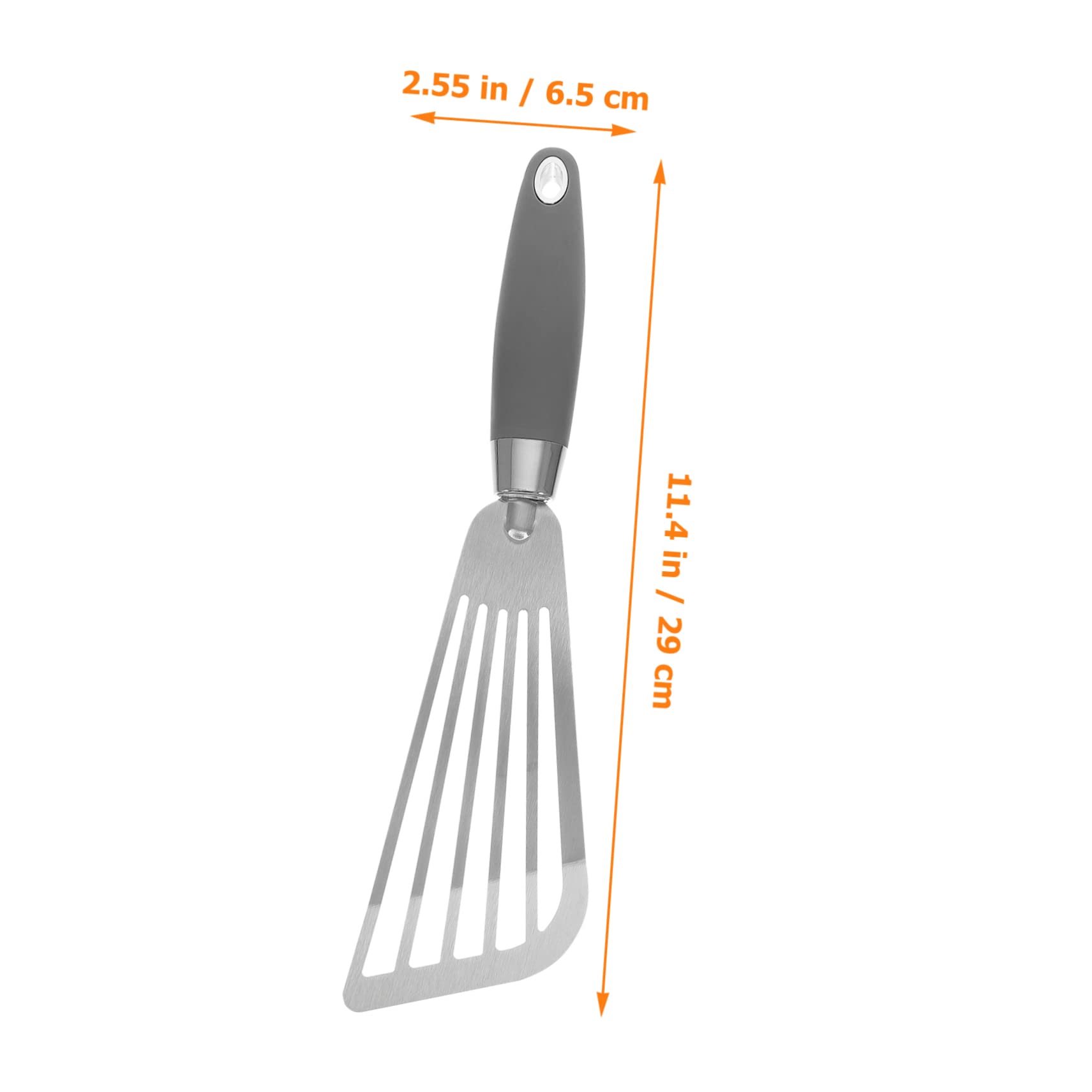KONTONTY Ergonomic Handle BBQ Spatula Stainless Steel Cooking Spatula Set Angled Edge Perfect for Steak Burger Eggs