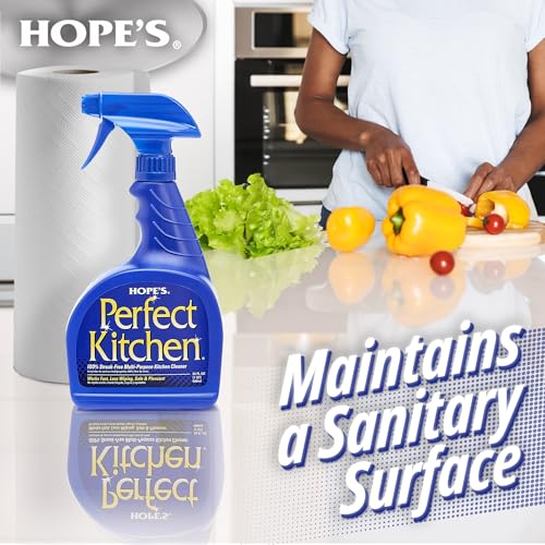 HOPE'S Perfect Kitchen Cleaner Spray - 32 Oz No-Residue All Purpose Cleaning Spray - Multisurface Degreaser for Counters, Stoves, Microwaves, and More - Pet and Home Safe - Pack of 6 by HOPE'S - Used condition - Image 4