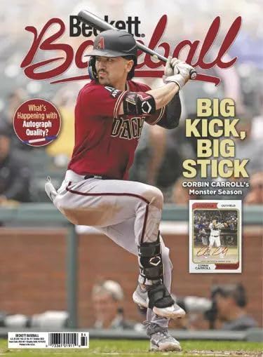 NEWEST GUIDE: Beckett Baseball Card Monthly Price Guide (August 30, 2023 release/C. Carroll cover)***In depth pricing starts at 2010***