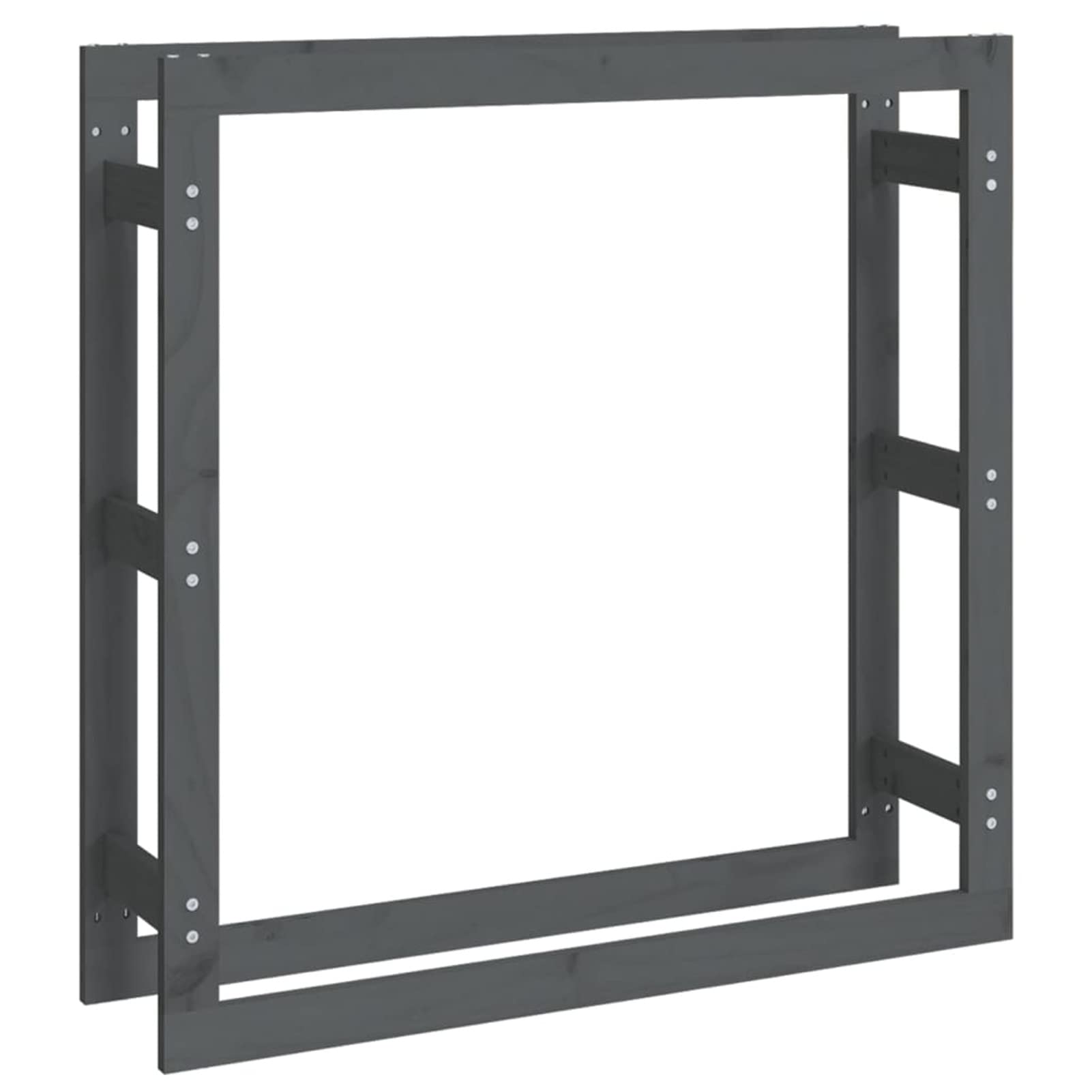 ZEYUAN Portalegna Grigio 100x25x100 cm in Legno Massello di Pino,Portalegna,Portalegna da Interno ed Esterno, per Camino,Caminetto Stufa Design Moderno-822424