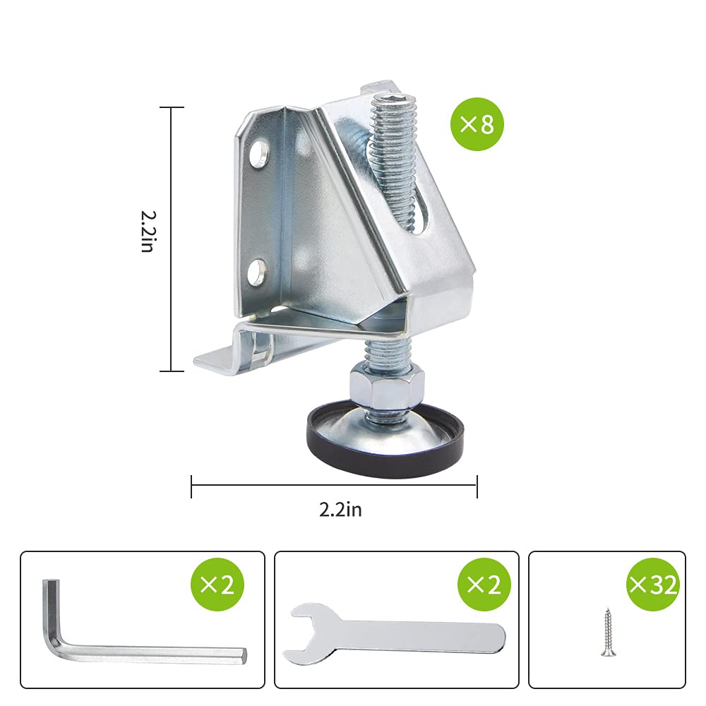 Buy Leg Leveler, 8 Pack Leveling Feet, Heavy Duty Adjustable Furniture