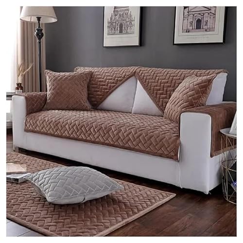 YHWW Sofabezug/Couchbezug Samt Ecksofa L Form U Form Sofahusse 1 2 3 Sitzer Sofa Überwurfdecke Sofa Abdeckung Mit Armlehnen rutschfest Hund/Katze Sitzflache Sofaschutz Überzug Cover