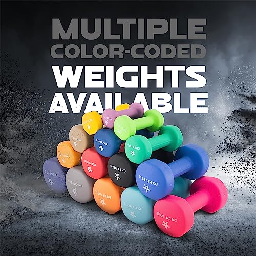 Yes4All Dumbbell Neoprene, poids et haltere, Weight set, hand weights for women, dumbbells pair, free weights (Black - 10lbs) by Yes4All - Image 4