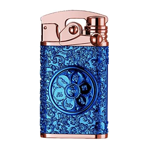 SKRFIRE Plasma Lighter Rechargeable USB Electric Lighter Dual Arc Vintage Lighter Unique Flameless Cool Electronic Candle Lighter with LED Power Display for Camping, Hiking, Traveling (Blue) Cover