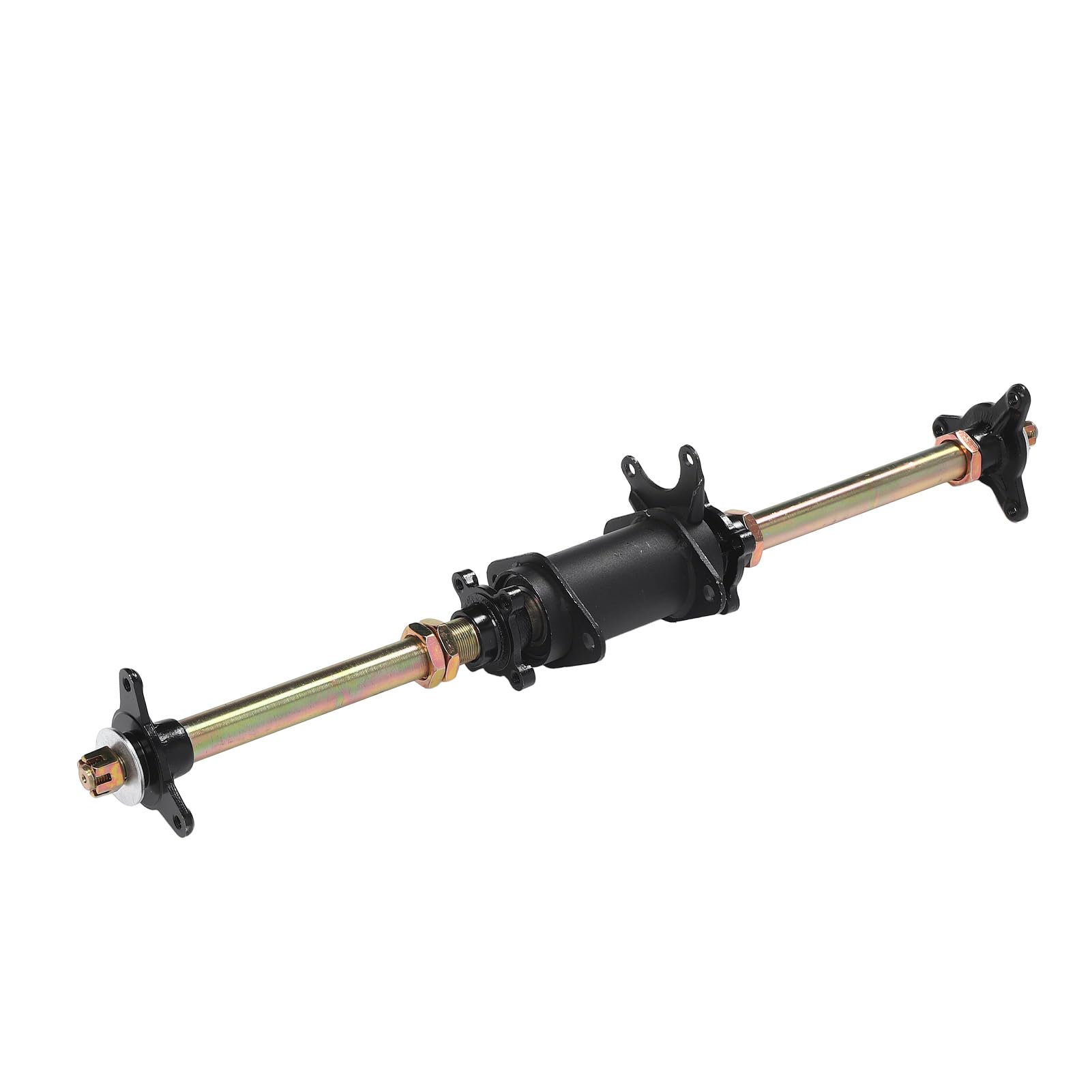 Jeffergarden Tylna oś Gokarta Tylna oś Napędowa ze Stopu Stali 25 Mm X 710 Mm ze Wspornikami Montażowymi do ATV Drift Trike Off Road Vehicle Wymiana Upgrade