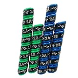 Outback Wrap-Hose Markers Hydraulic Hose Management Protector and Tagging Wraps for Farming and Agriculture Equipment, Tractors, Harvesters, Planters and Sprayers 2-Pair Green/Blue (Remotes 1-2) 18mm