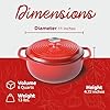 Segretto Enameled Cast Iron Dutch Oven Pot with Lid, Red, 6 Quart Sourdough Dutch Oven for Bread Baking, Braising, Roasting Safe to 500°F Durable Enamel with High Heat Retention and Moisture Lock Seal #1