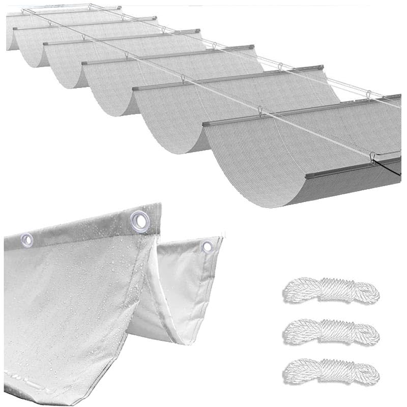 Voile d'ombrage extérieur imperméable 1,5 x 9 m gris anti-UV