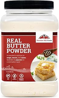 Hoosier Hill Farm Real Butter Powder 1LB - Gluten-Free, Hormone-Free Real Butter for Baking, Pancakes & Sauces