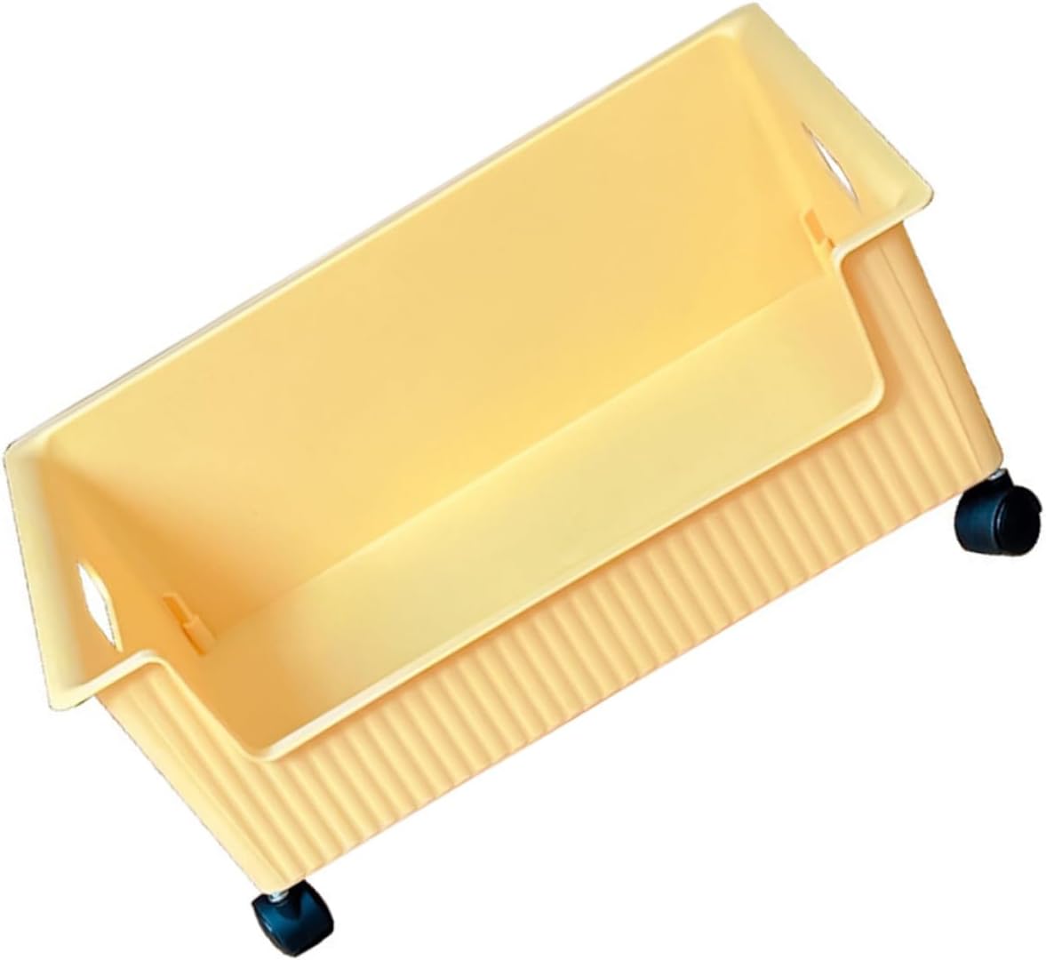 under Desk Book Storage Bin Wheels Sturdy Plastic Organizer for Students Classroom and Home Multi-purpose Sundry Storage Case for Books Files and More