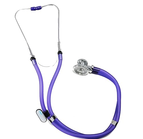 EMI Sprague Rappaport - Estetoscopio translúcido esmerilado, perfecto para enfermeras y profesionales médicos púrpura (Frost Purple),Azul