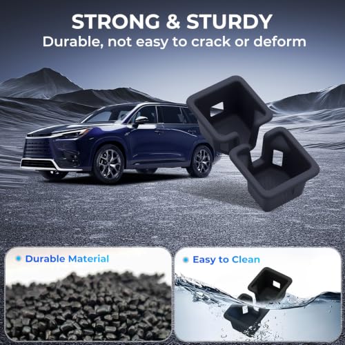 Image of Center Console Cup Holder Inserts for Lexus TX TX350 /TX500h /TX550h+ 2026 2025 2024, Interior Accessories Center Console Silicone Car Cup Holders Covers Protector for 2024-2026 TX, Black