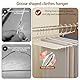 Hosenbügel, 10 Stück Hosenbügel Platzsparend Multifunctional Hosen Kleiderbügel Metall Hosenkleiderbügel mit Offenen Enden für Hosen Röcke Handtücher 38B x 13H cm (Beige-weiß)