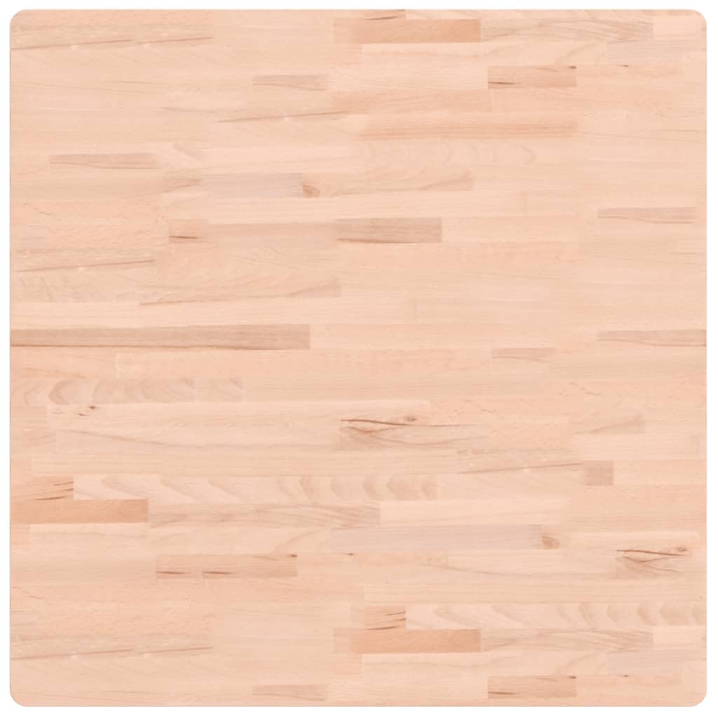 vidaXL Table Top 80x80x2.5 cm Square Solid Wood Beech