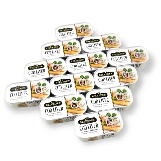 Belveder Wild Cod Liver 120g Can From Iceland Pack of 12