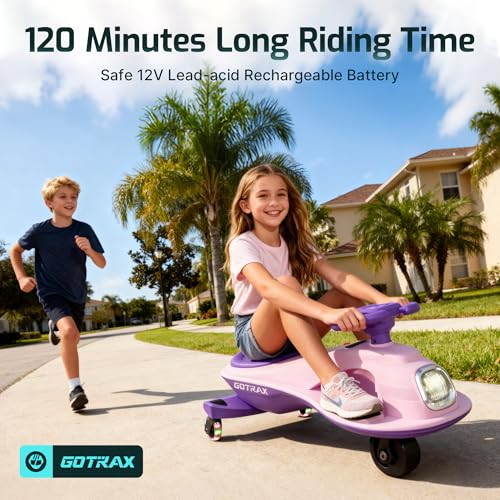Image of Gotrax Electric Wiggle Car for Kids 3-8, 12V Battery for 120Min w /Bluetooth