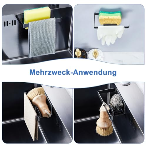 XILIMOR Schwammhalter Spülbecken, Schwammhalter Küche Selbstklebend, Spülschwammhalter Spültuchhalter Küche Aufbewahrung… – Ansicht 6