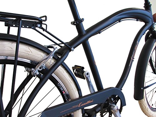 Via Veneto By Canellini Bicycle Bike Citybike CTB Man Vintage American Cruiser Retro Via Veneto Aluminium Black - Image 8