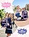 Amythe Schulranzen mit Rollen für Mädchen, Abnehmbar Trolley Schultasche Mädchen 6 Räder, Wasserdichter Kinder Schulrucksack mit Reflektoren für Grundschule 1.-5. Klasse, Blau