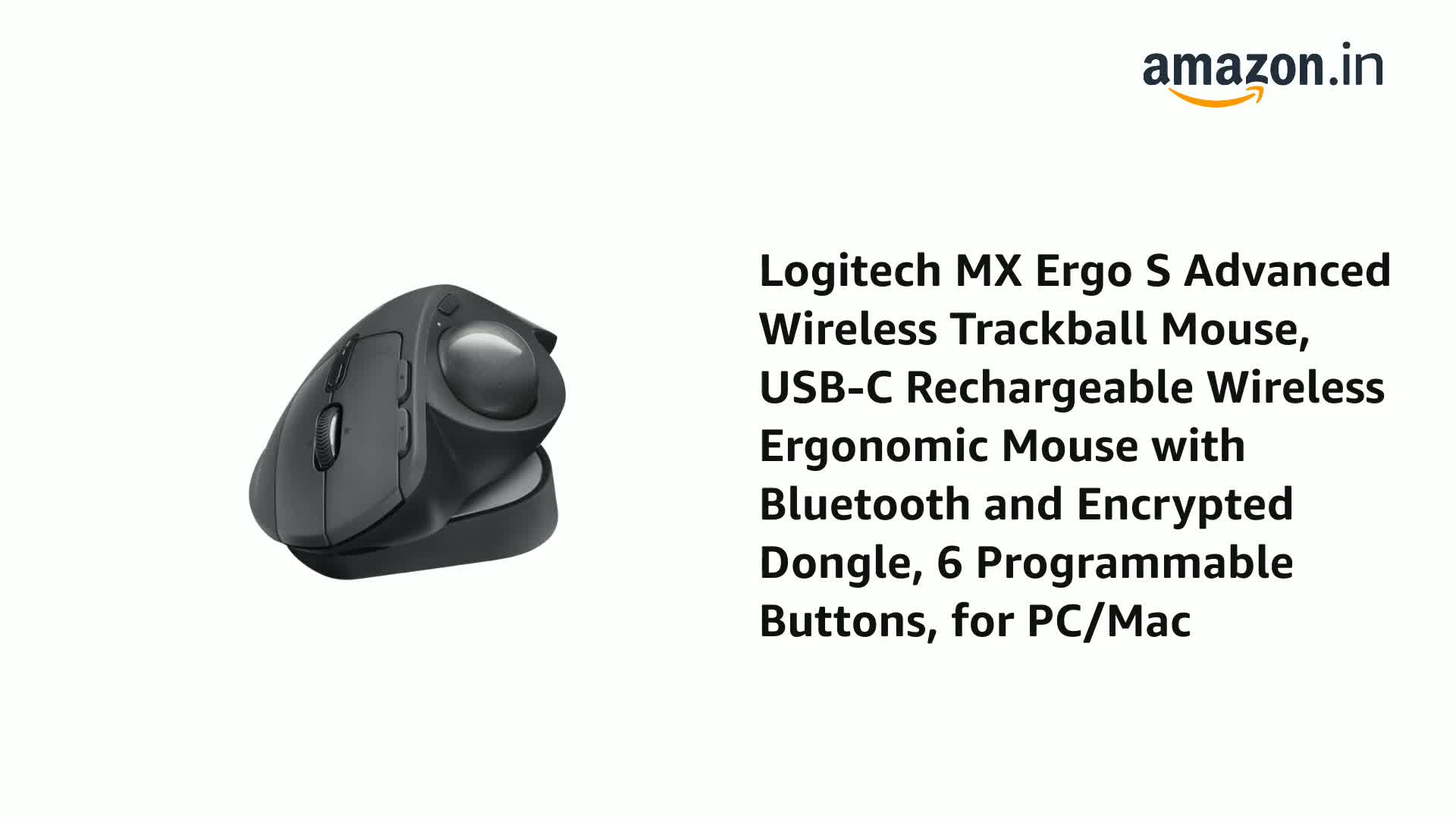 Logitech MX Ergo S Advanced Wireless Trackball Mouse