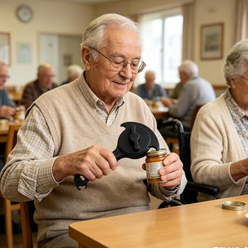 Abrelatas ajustable multiusos con sistema de agarre firme y seguro 3