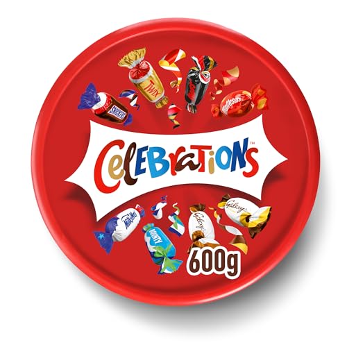 Celebrations Schokolade Großpackung Mit Mini-Schokoriegel Snacks (Maltesers Galaxy Snickers &mehr) Schokoladen Geschenk Idee mit Mini Schoko Pralinen Süßigkeiten Box 600g