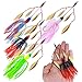 4PCS 22g Spinner Baits for Bass Fishing, Mirror-Reflective Spinnerbait Fishing Lures with Snakehead Skirt, Metal Spinner Lure