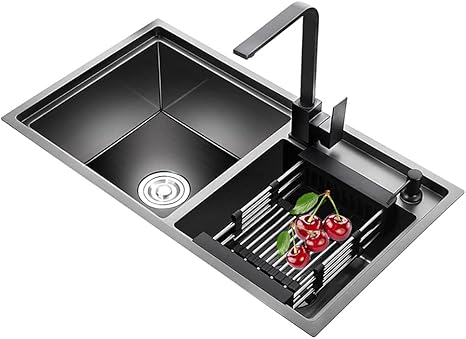 Amazon Co Jp 農家の台所の流し プレミアムステンレスダブルボウルアンダーマウント手作りキッチンシンクコンボ 蛇口コンボとアクセサリー付き Diy 工具 ガーデン